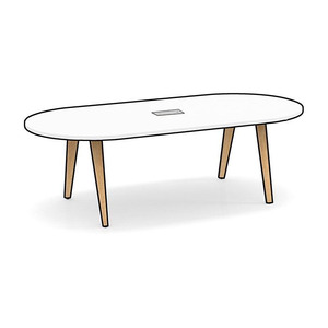 Conference Tables: Racetrack Top, Signature VA Wood Leg Base