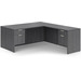 CLALD1039- Classic L-Shape Desk 66" W x 30" D with 47" Return and 2 Box/File Pedestals- Newport Gray