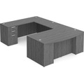 Classic Plus U-Shape Bowfront Executive Workstation 114" x 71" with Box/Box/File Pedestal - Newport Grey