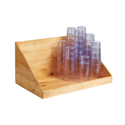 Cal-Mil 22041-99 23-1/4"W x 14-1/2"D x 12"H Madera Cup Stacking Rack