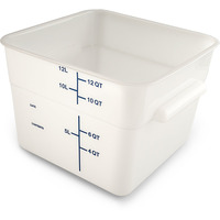 Carlisle StorPlus White 12 qt Square Food Storage Container