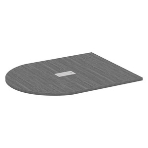 PL137T HALF RACE TRACK SHAPE 60x47 TOP- NEWPORT GRAY
