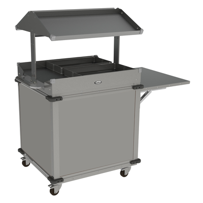 Cadco CBC-GG-B2-LST MobileServ® Standard Grab & Go Merchandising Cart 2-Sided Grab & Go Shelf On Top