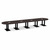 18' Classic Racetrack Conference Table with Palmer Base - Espresso Top, Black Base