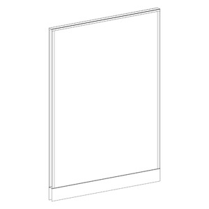 P6748 NON-POWER Webb Panel - 67"H x 48"W Aspen Fabric, Silver