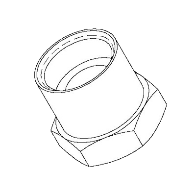 T&S Brass16154-25 Hose Adapter 3/8" NPT