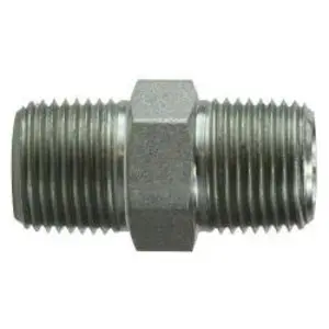 Hex Nipple, 1 in MPT x 3/4 in MPT, Steel