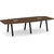 10' Boat Shape, Signature Conference Table: Modern Walnut Top, Black Metal VA Leg