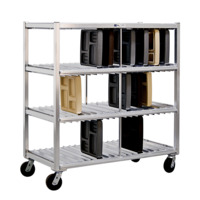 New Age 96707 Mobile 4-Level Tray Drying Rack
