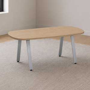 SIGAR7635N - 6 ft. Arena Conference Table w/Silver Metal VA Leg