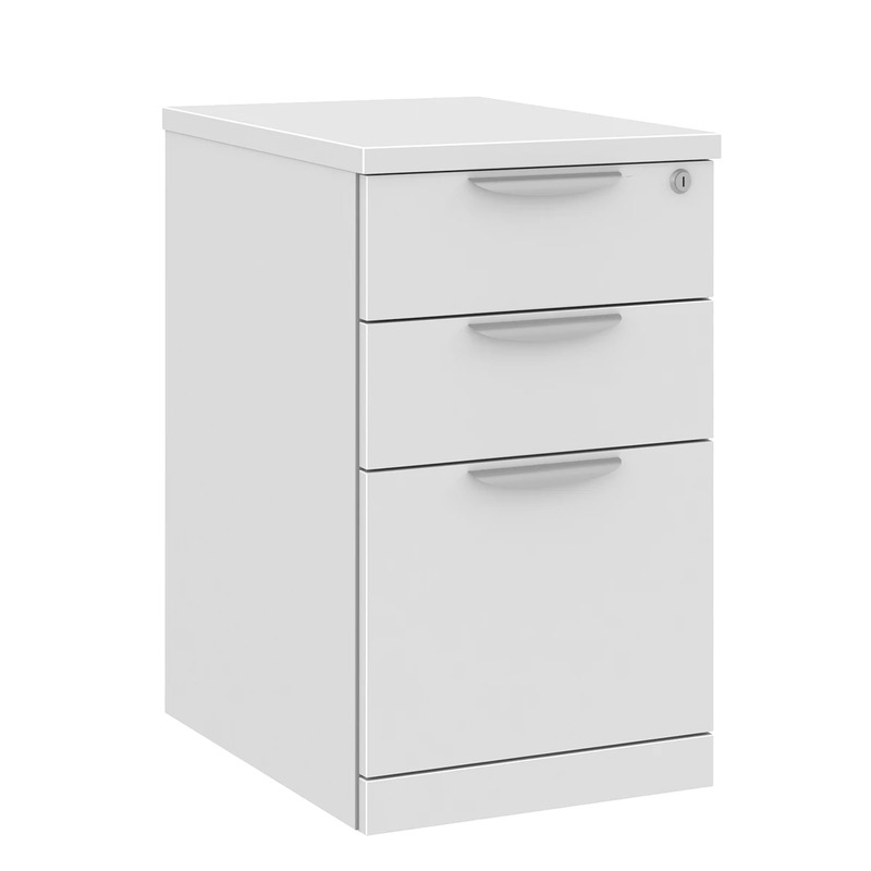 Classic Locking Mobile Box/Box/File Pedestals - 26.5" in White