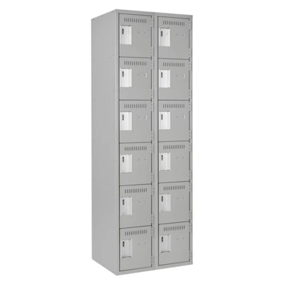 Locker - Steel - Riveted - Economy - 24" x 18" x 72" - 6 Tier - 12 Door