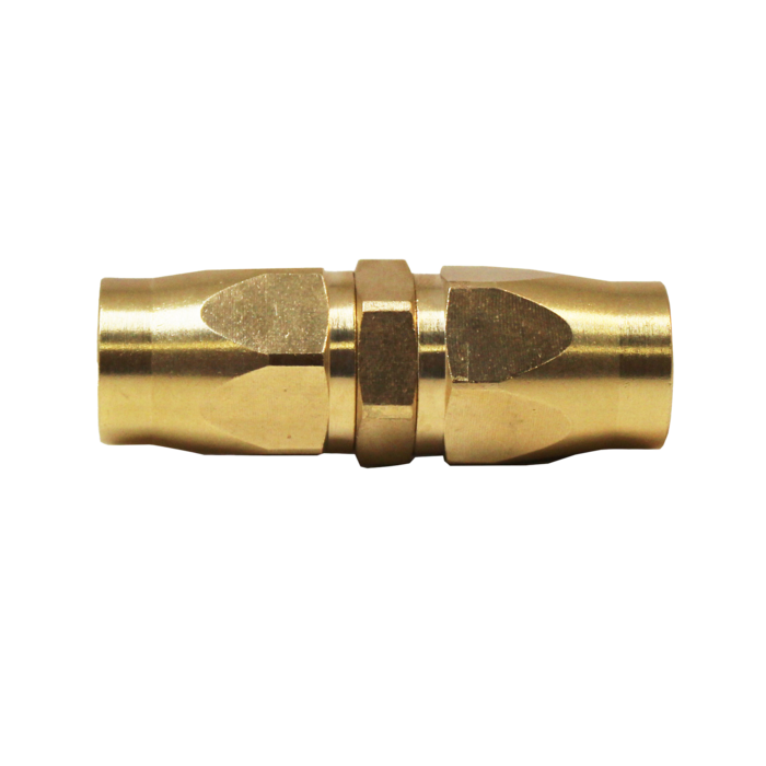 Polyurethane Brass Hose Splicer (3/8 Barb, 3/8" Barb) Bulk Packed