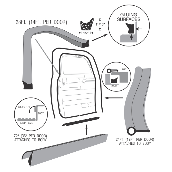 Steele Rubber Products 19391946 Chevrolet and GMC Front Door
