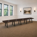 SIGBS4240N-METAL - 20 ft. Boat Shape Signature Conference Table With Metal VA Legs