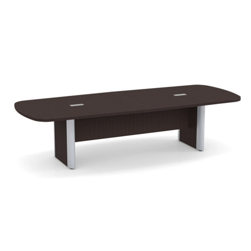 Classic Plus Arena 10 Ft Conference Table - Espresso with Silver Metal Accents