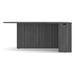 PL133R 71" BULLET DESK W/CORNER EXTENSION- RIGHT- Coastal Gray