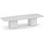 10' Classic Boat Shape Conference Table with Cube Base - Silver Birch
