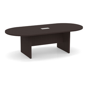 8ft Racetrack, slab base Conference Table: ESPRESSO 