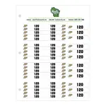 Hanger ID Adhesive Sticker Sheets