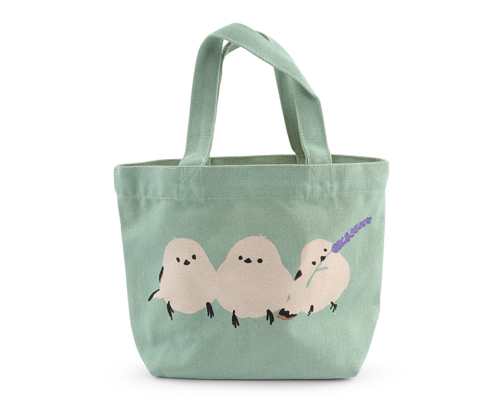Tote Bag Birds Green