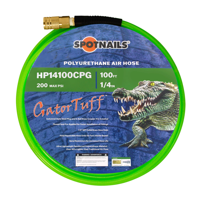 1/4" x 100' Poly Hose with Fittings (Green)
