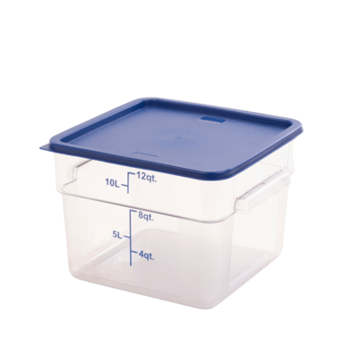 FSE 373-FC12C Food Container 12 Qt. Square Clear NSF