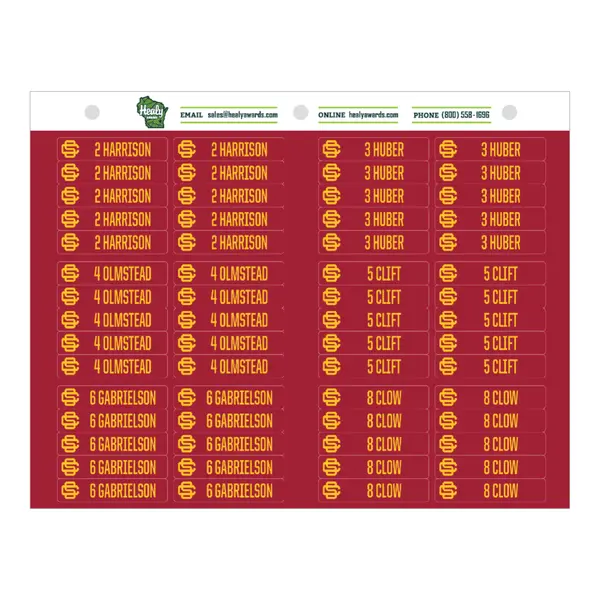 Gator Clip ID Adhesive Sticker Sheets