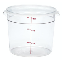 Cambro RFSCW6135 Camwear 6 Qt. Round Food Storage Food Containers