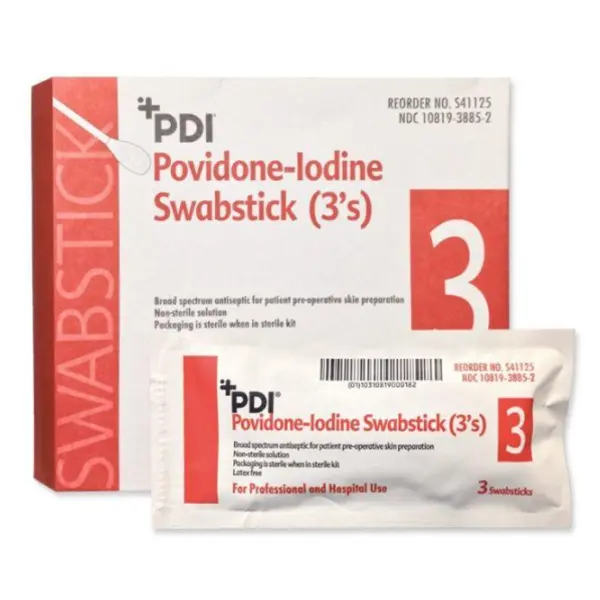 Povidone Swabs 25pks of 3, PDI brand  S41125