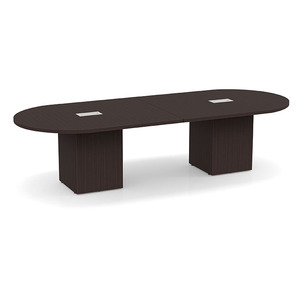 10ft Racetrack, cube base Conference Table: ESPRESSO CUBRT3137NESPESP