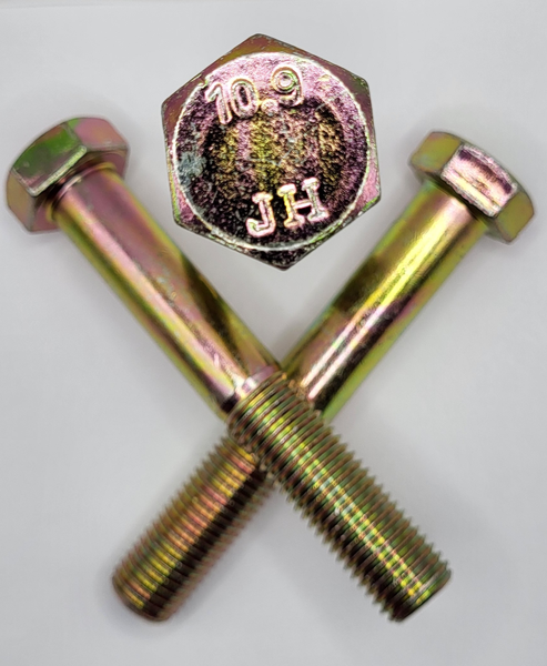 M20 - 2.5 X 130MM ISO 4014 PT HEX HEAD CAP SCREW 10.9 ZINC YELLOW