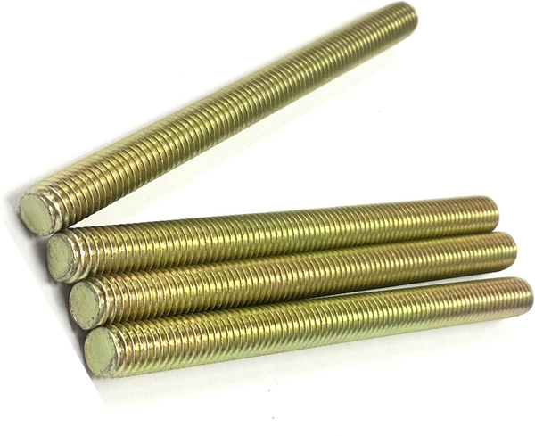 3/8" - 16 X 36" FULLY THREADED STRAIGHT ROD SAE J429 GR 8 ZINC TRIVALENT YELLOW