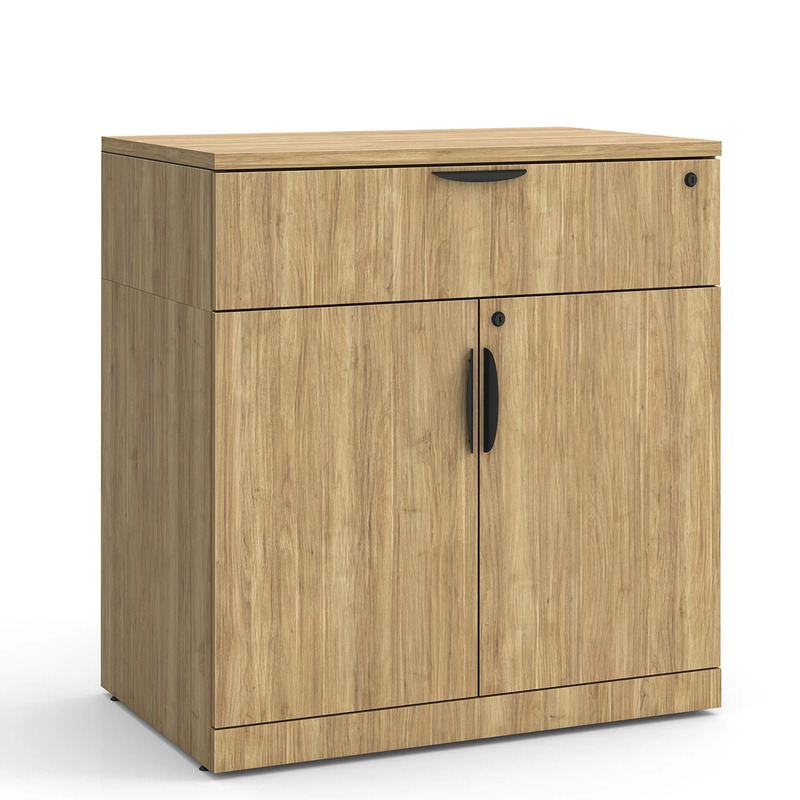 Locking Double Door Cabinet with Buffet Drawer - 38" in Aspen