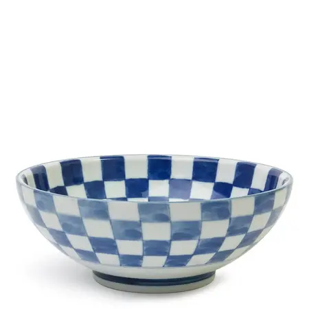 潮工房　小西潮氏　Glass bowl 32cm Koushi Blue 8.25