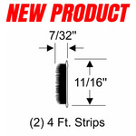 Window Felt Beltline Weatherstrips - 44 Inch Pair