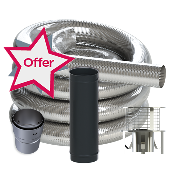 Pack Offer - 125-155mm 10m Midflex 316 Inc: - 125mm VP 500 Length MB - 150mm S/S CPH - 125-155mm Snap Fit Increaser