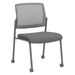 88714 - DAISY GUEST CHAIR- GRAY AND CHARCOAL