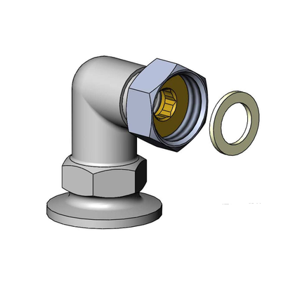 T&S Brass 0YY Union Coupling Inlets 3/4" IPS Female Flanged 90 Degree Inlet