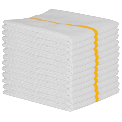 FSE 373-1011 Gold Center Stripe Towels (Dozen)