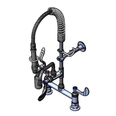 T&S Brass MPY-8DWN-08-CR Easyinstall Mini-Pre-Rinse Unit Low Flow Spray Valve