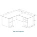 CLALD2040- Classic L-Shape Desk 66" W x 30" D with 42" Return and 2 Full Pedestals- Cherry