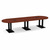 12' Classic Racetrack Conference Table with Palmer Base - Cherry Top, Black Base