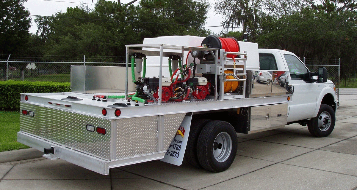 pest control truck setup