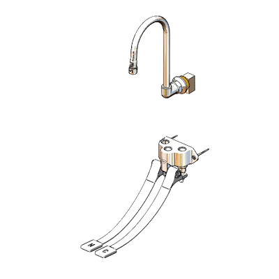 T&S Brass B-0504-537K Pedal Valve Double