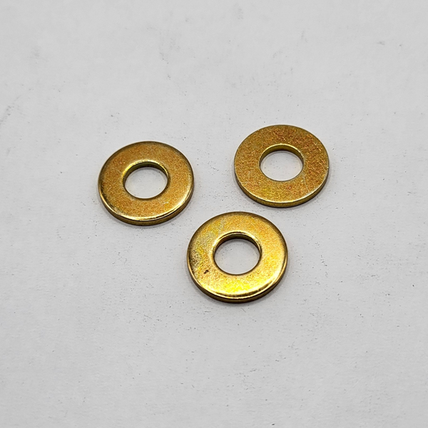 17/64" X 5/8" X 0.049" FLAT WASHER STEEL ZINC YELLOW PER PRINT