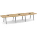 SIGBS4168N-METAL - 14 ft. Boat Shape Signature Conference Table With Metal VA Legs