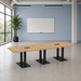 PALBS4237NBLACK - 10 ft. Classic Boat Shape Conference Table with Black Palmer Base