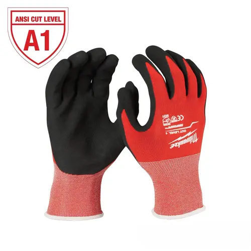 MILWAUKEE 48-22 - Cut Level 1 Nitrile Dipped Gloves - Red