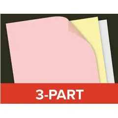 8.5 X 11 3 PART CARBONLESS PAPER, PINK/YELLOW/ WHITE, CM131-5, 5000/CS
